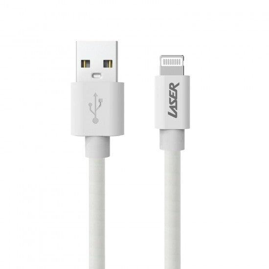 Laser MFi 50cm Lightning to USB-A Fast Charging Cable White