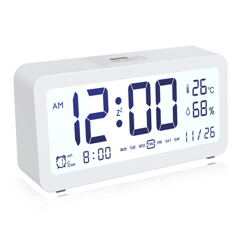 Sansai 5.2iInch LCD LED Digital Display Alarm Clock & Snooze Temperature Humidity