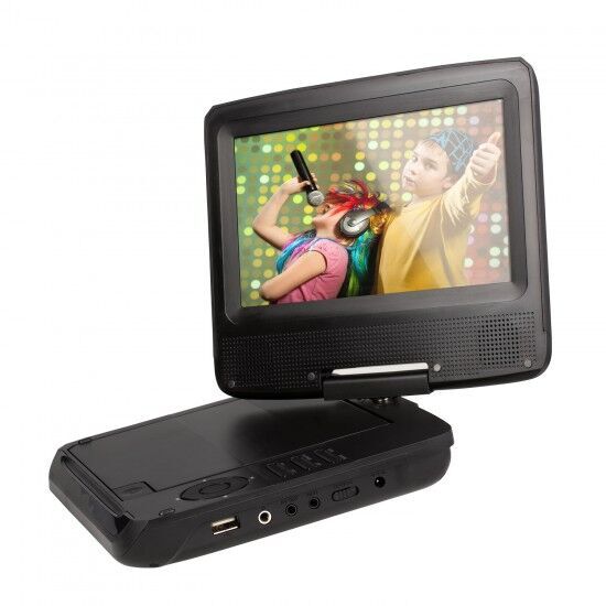 Laser Portable Rechargeable High-Resolution 7 inch LCD Swivel Screen DVD Player