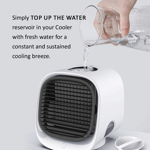 Sansai USB Powered Desktop Mini 3 Speed Air Cooler Fan with 300mL Water tank