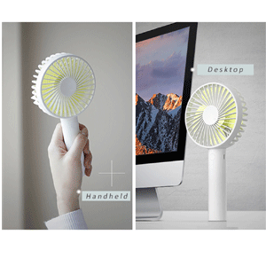 Sansai 3Watts 3 Speed Rechargeable Lithium 3.7V 2000mAh Handheld Fan