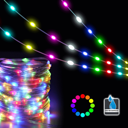 Sansai USB Powered Bluetooth App & Remote Control RGB LED Fairy String Light 15m