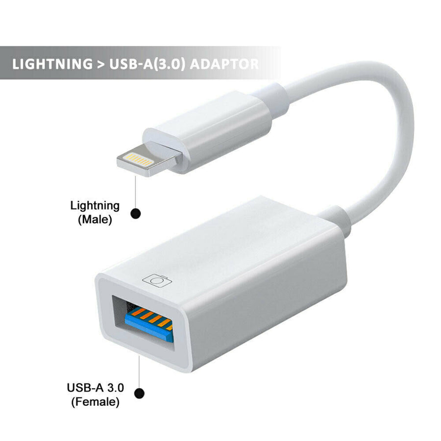 Sansai Lightning to USBA 3.0 Female OTG Adaptor extend devices with USB-C port