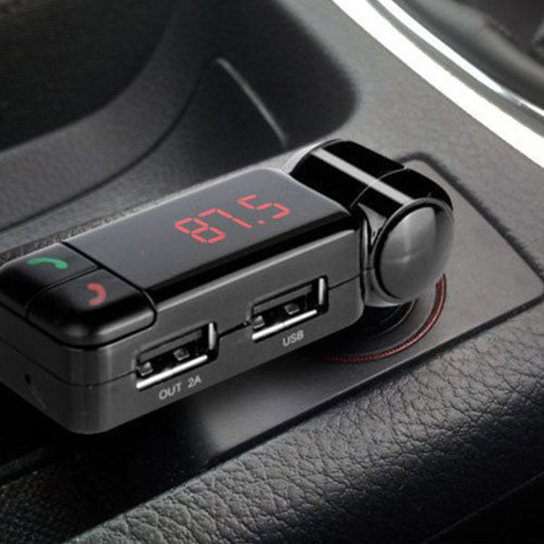 Sansai 4 in1 Bluetooth Car Kit Dual Port Hands Free Drive Talk FM Transmitter