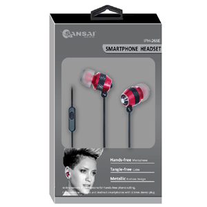 Sansai Stereo Headset Soft Rubber Earbud Built in Microphone