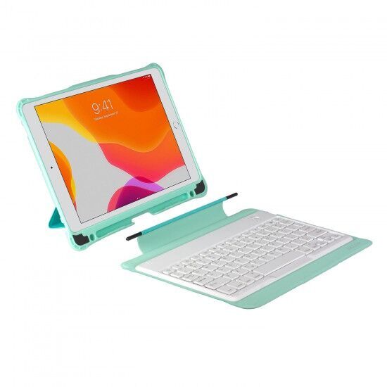 Laser 10.2 inch Portable Wireless  Bluetooth Keyboard for iPad Stand Green Pink