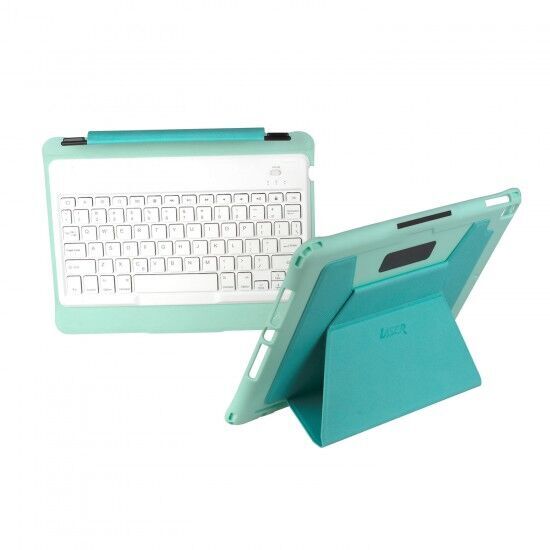 Laser 10.2 inch Portable Wireless  Bluetooth Keyboard for iPad Stand Green Pink