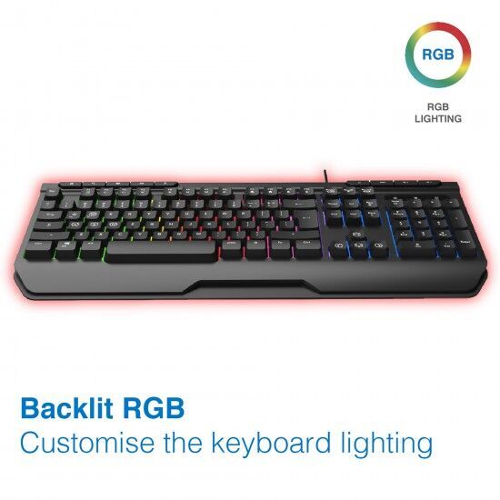 Laser Gaming LED Full Size Braided Cable Anti-Ghosting Wired Keyboard Black Pink