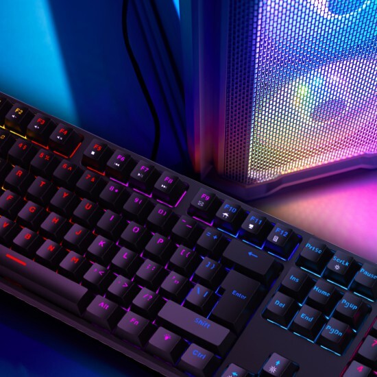 Laser Gaming LED Anti-Ghosting Full Size Mechanical RGB Wired Keyboard