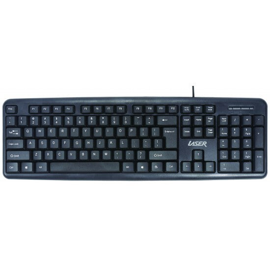 Laser USB Wired Ergonomic Design Full Size Keyboard and Mouse Combo