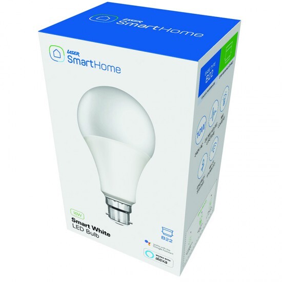 Laser Remote Control 10 W Smart Home Light White LED Alexa Bulb B22 Fitting
