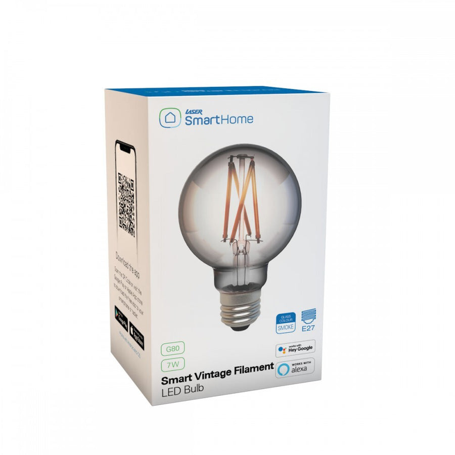 Laser Smart LED Filament Bulb Smoke E27 G80 800 lumens 7W by Remote control