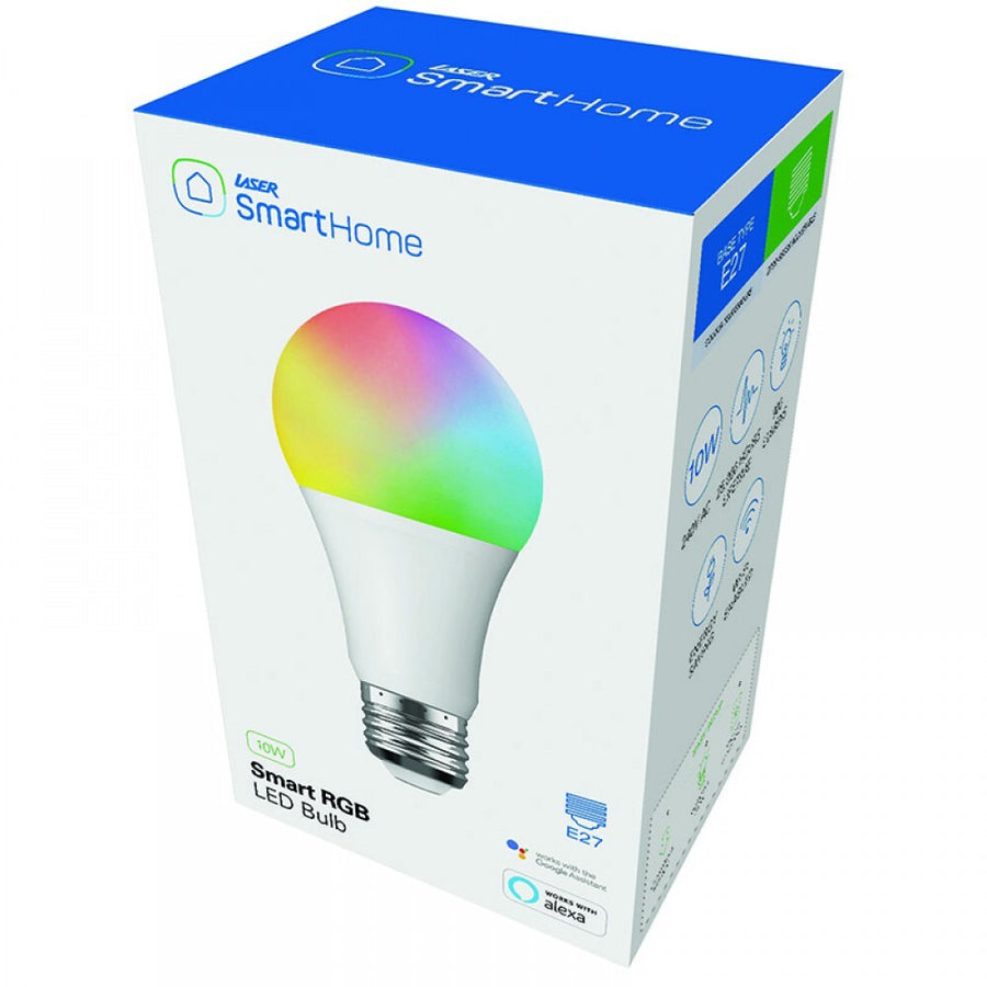Laser Smart RGBW LED Bulb 10W E27 Connection 1000 Lumens and 16.5 million Colour