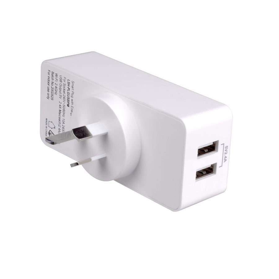 Laser Smart WiFi with 2 USB Ports 1 Standard Plug and Power Monitoring by App