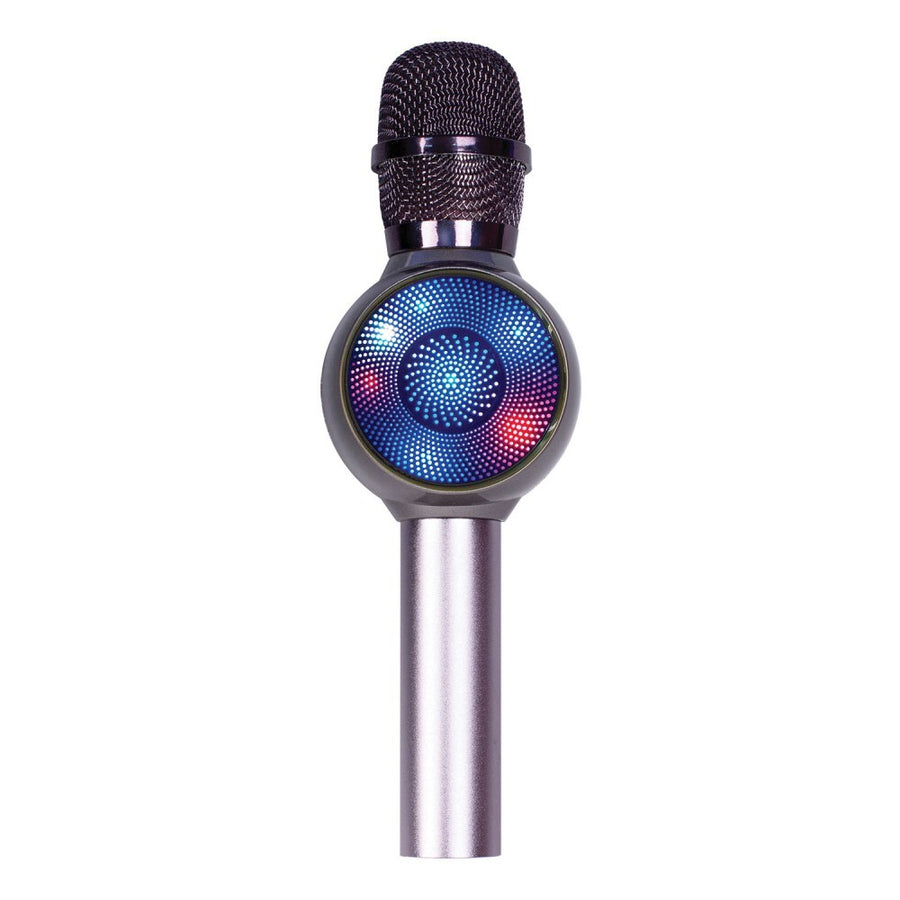 Laser Karaoke Microphone 5W Echo Effect Speaker & LED Lights RoseGold Silver