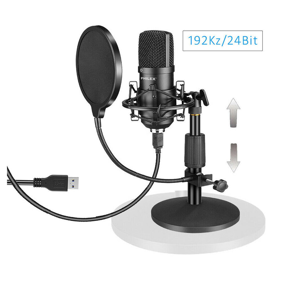 Philex 16mm USB Condenser Microphone with Foam Windscreen Desk Stand