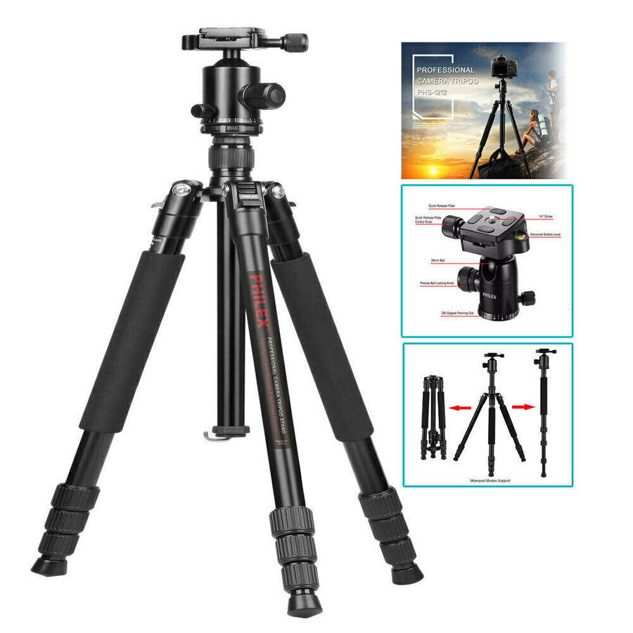 Philex Professional Aluminium DSLR Camera Holder Tripod Stand 10Kg Capacity