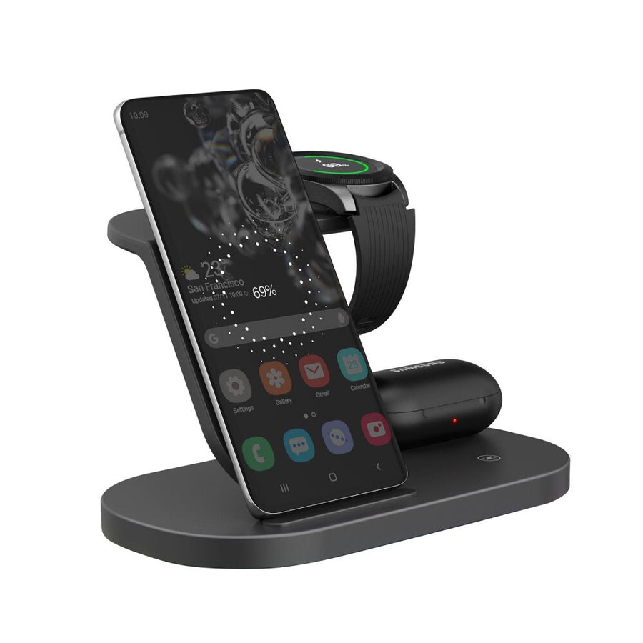 Laser Chargecore 3 in 1 Charging Station Wireless Wall Charger with USB-C Cable