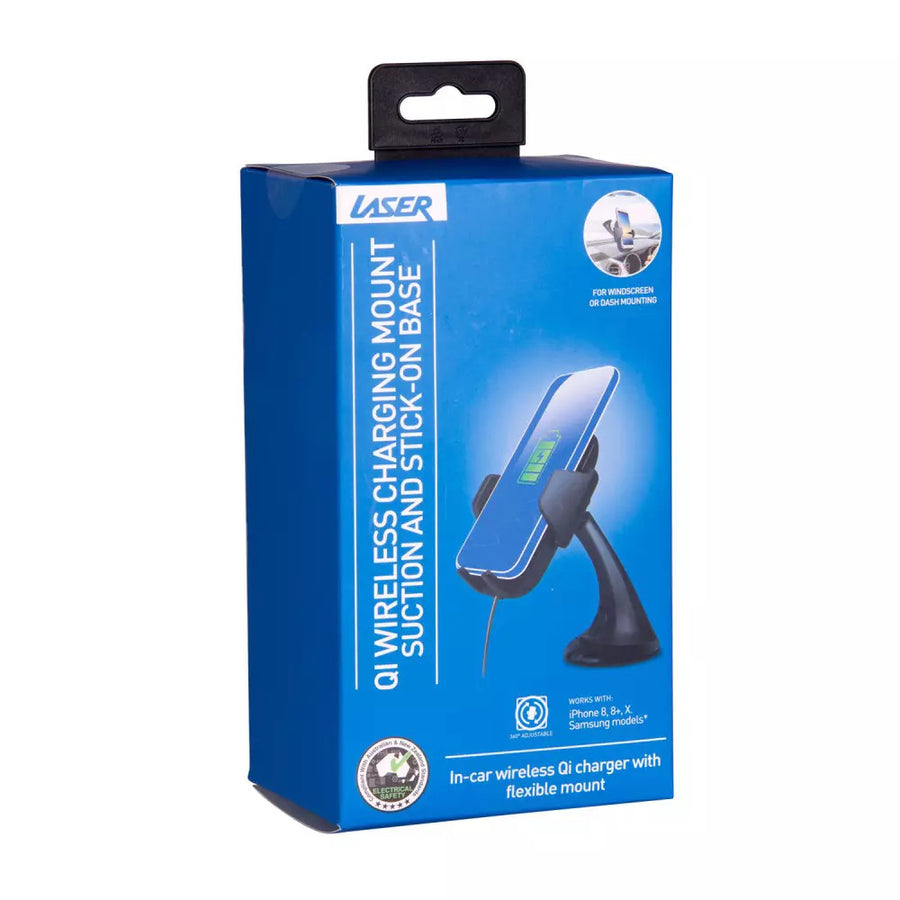 Laser Car Wireless Charging Mount Holder One Touch Release Button