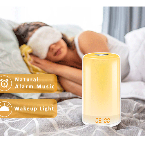 Sansai Sunrise Wake-up Light Alarm Clock and Snooze Function Night Bedside Lamp