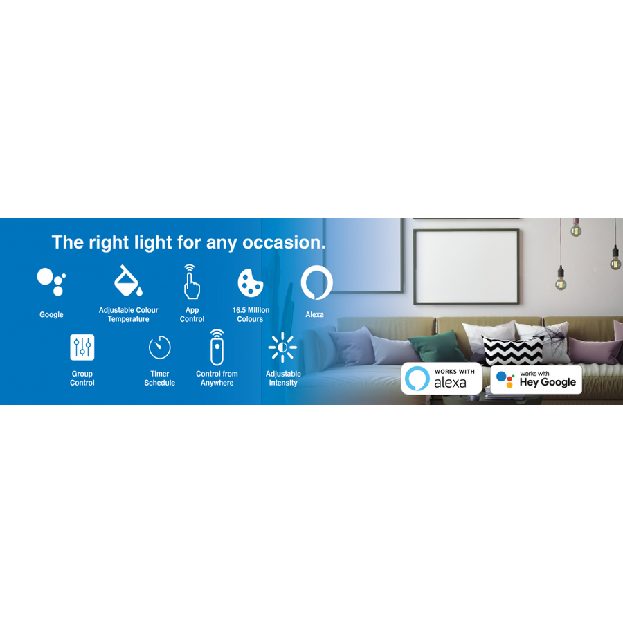 Laser Smart 5W RGB Downlight GU10 Fitting WiFi Control and Coulour Adjustable