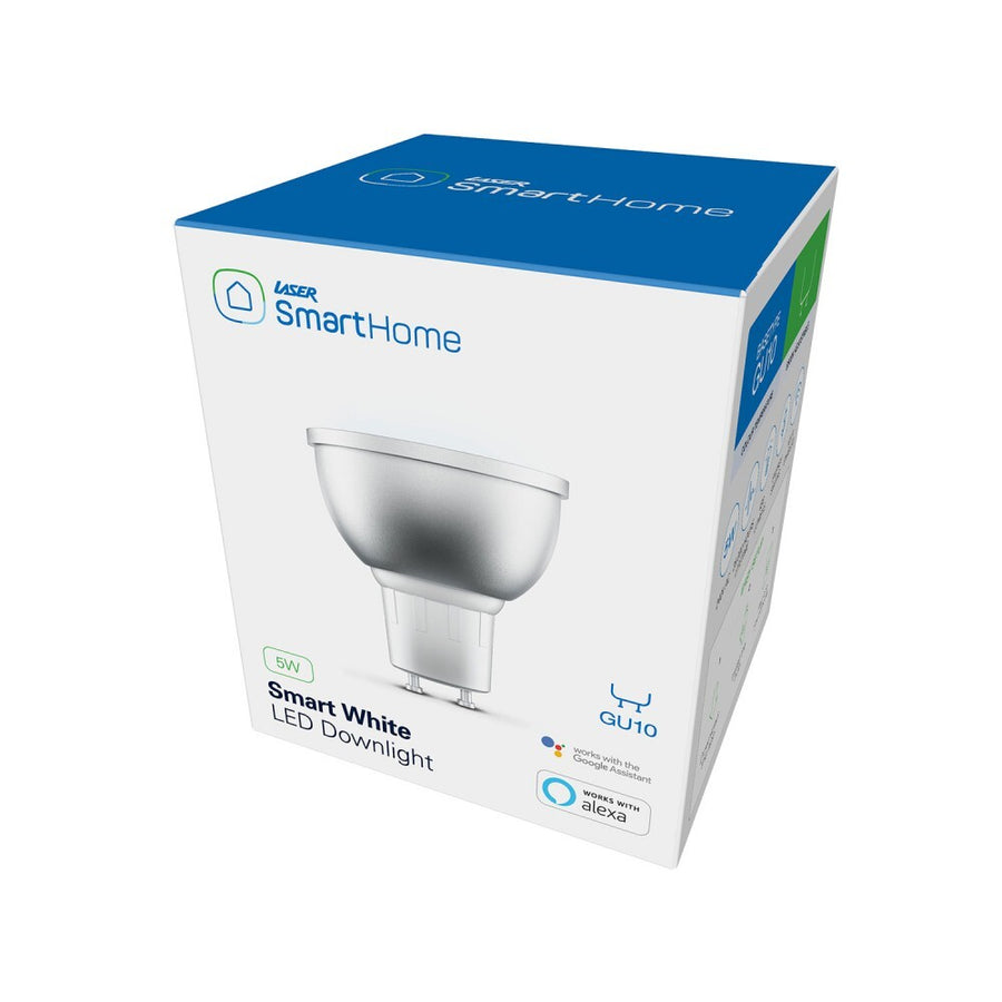 Laser Smart Downlight Bulb White GU10 5W Works with Google Alexa