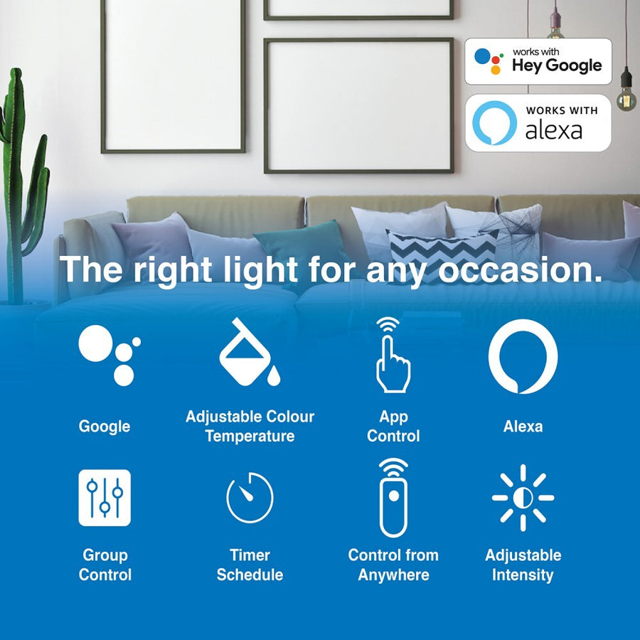 Laser Smart Downlight Bulb White GU10 5W Works with Google Alexa