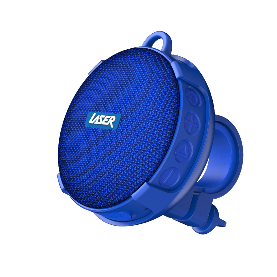 Laser Portable Outdoor Bluetooth Speaker Bicycle Mount Water Rresistant Blue