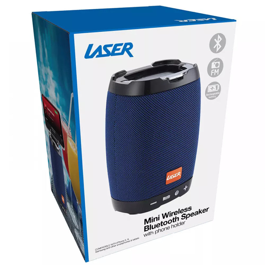 Laser  Bluetooth Speaker with Phone Holder Blue Camouflage