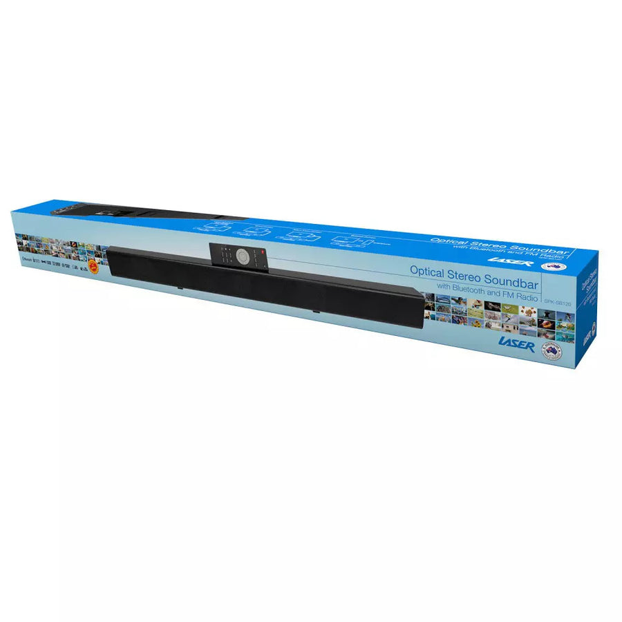 Laser Optical Audio Soundbar with Bluetooth and FM Radio