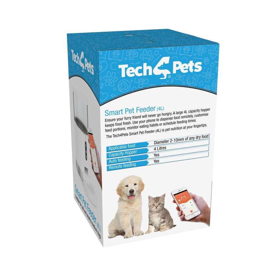 Laser Tech4Pets Smart Pet Feeder 4L for Auto Feeding and Remote Control