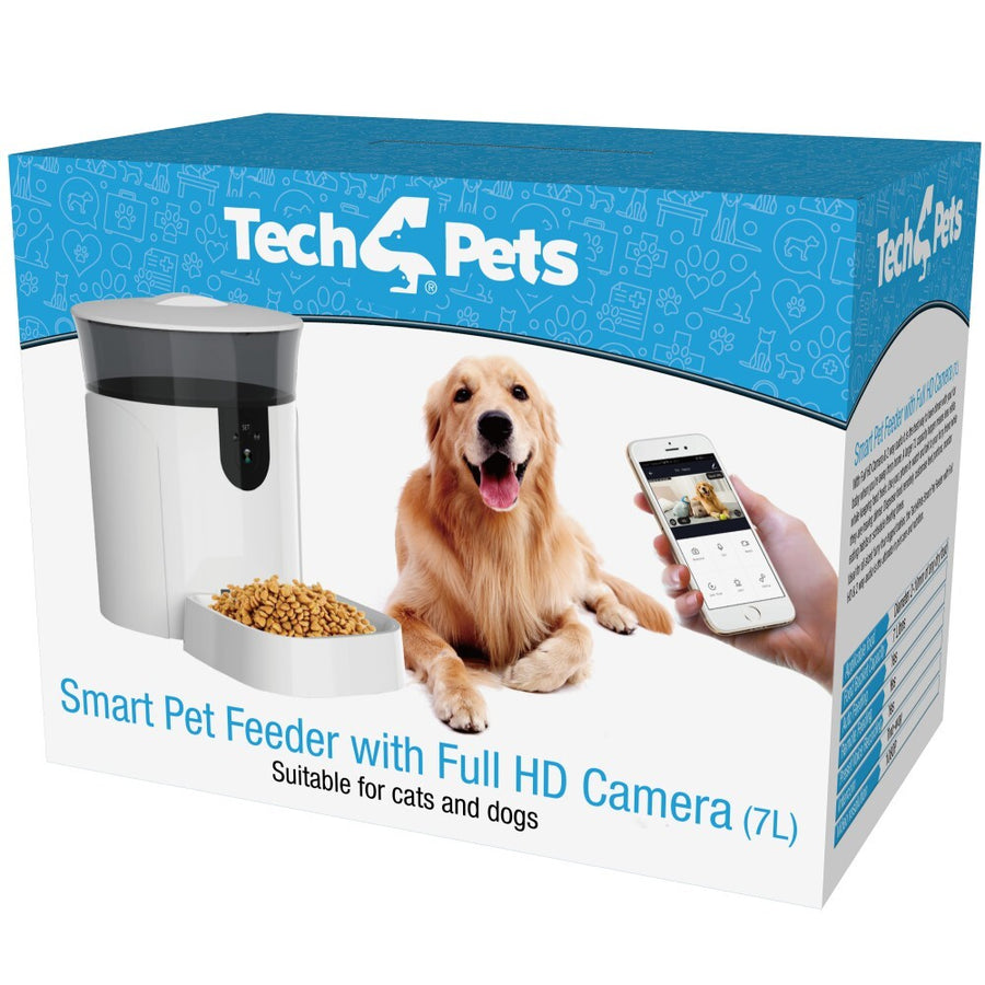 Laser Auto Feeding Tech4Pets  Auto Feeding 7L with Full HD Camera for Cats & Dog