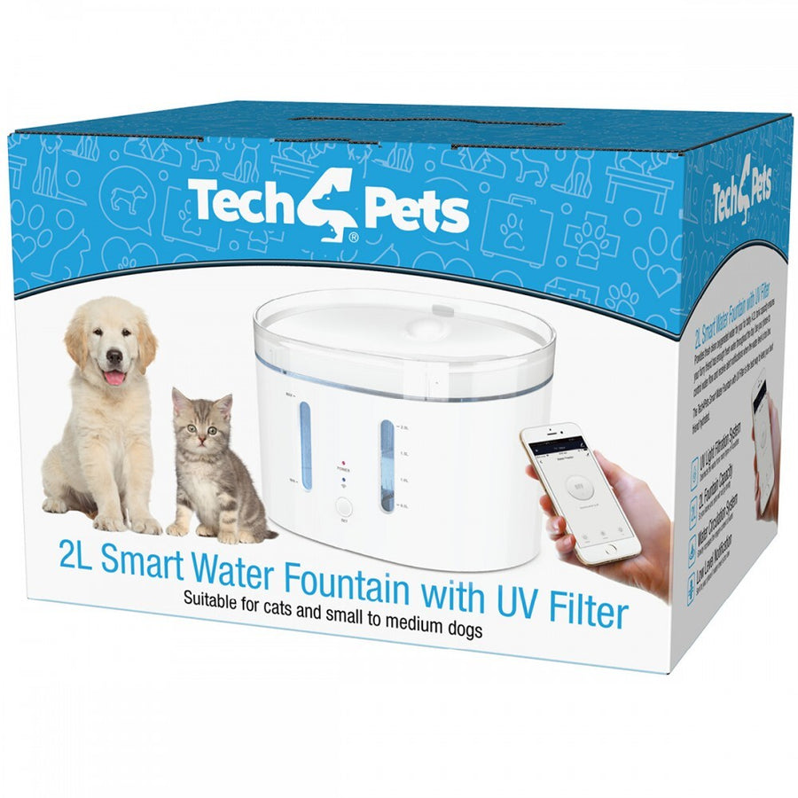 Laser Smart Water Foundation Tech4Pets 2L with UV Lights and Remote Control