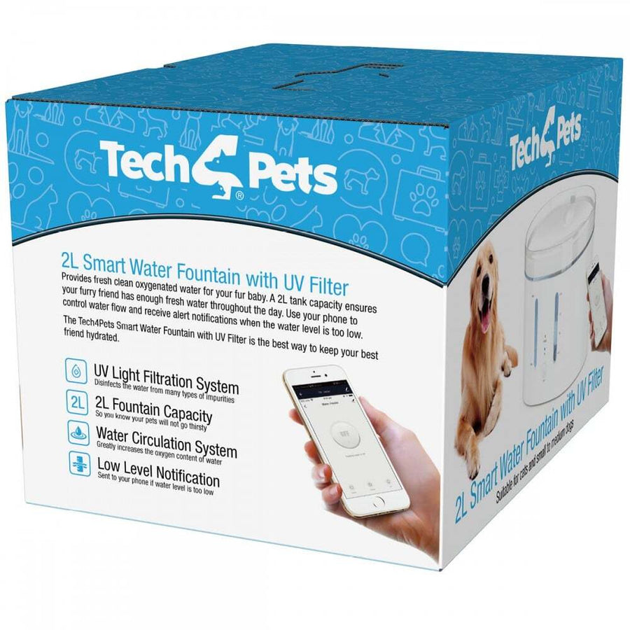 Laser Smart Water Foundation Tech4Pets 2L with UV Lights and Remote Control