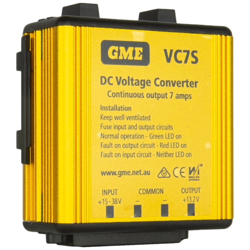 GME VC7S UHF 7 Amp 24V-12V DC Voltage Converter Reverse Polarity Protection