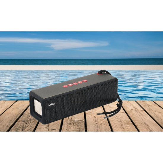 Laser Portable Wireless TWS Bluetooth Bar Speaker Built in Mic Black Grey