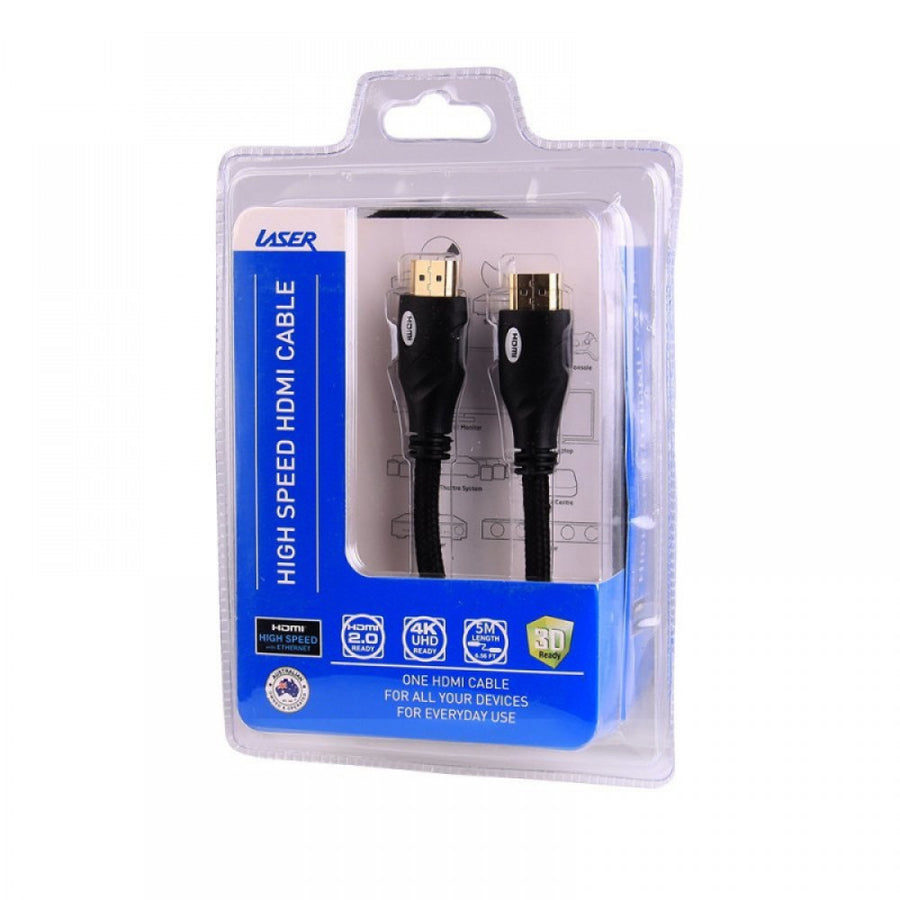Laser HDMI Cable V2.0 Gold 1080p 2m 3m 5m